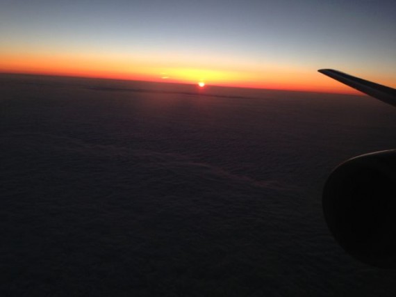 Sunset from delta flight 1669 arriving Orlando 8:47pm