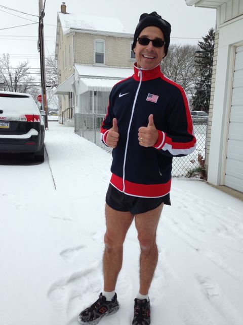 jeff noel running in the snow