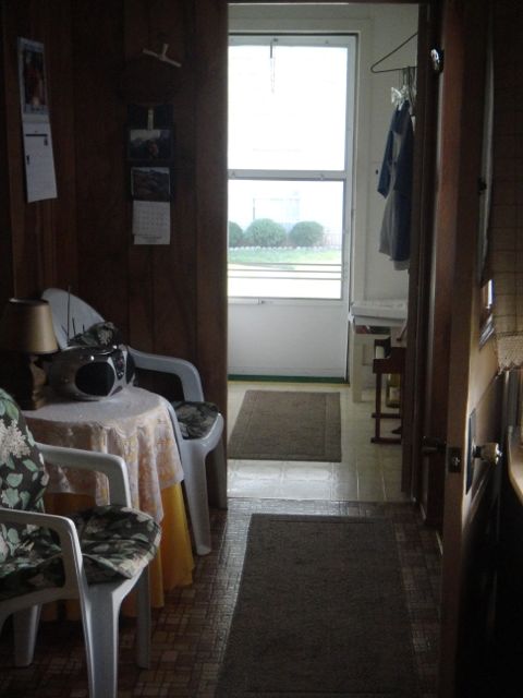 an unheated enclosed porch on an old house