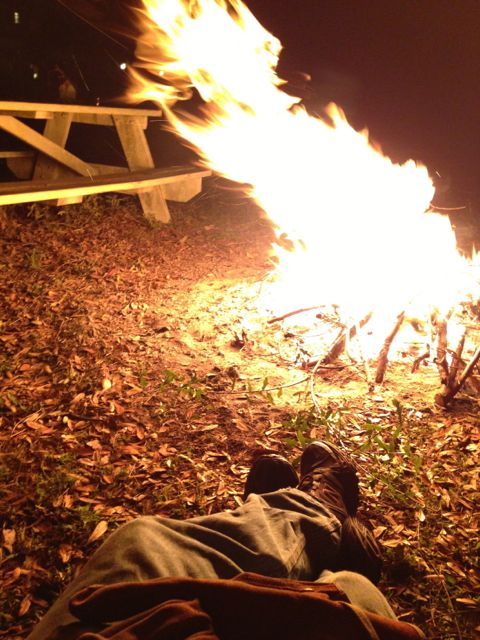 Orlando backyard campfire