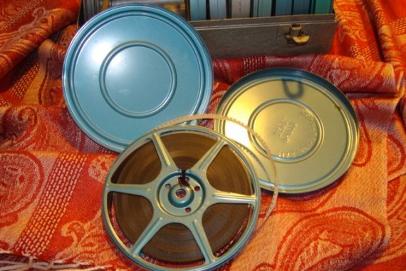 Old home movie film reels