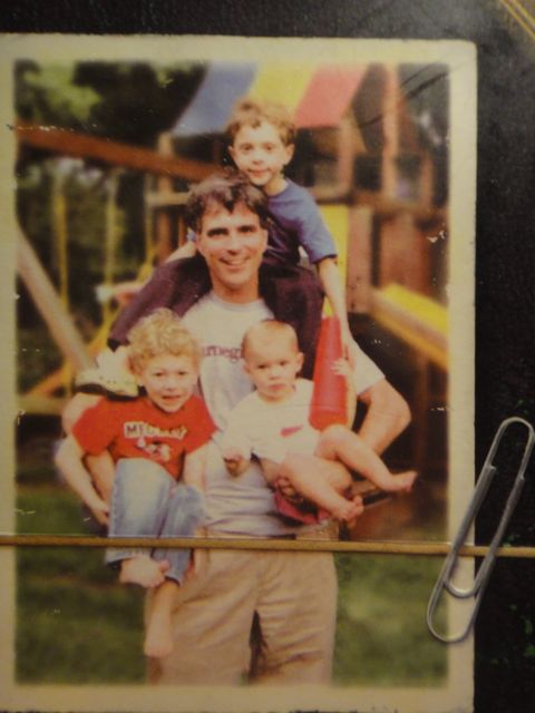 Randy Pausch and his three young children