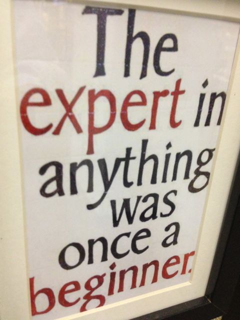 Motivational quote on being an expert