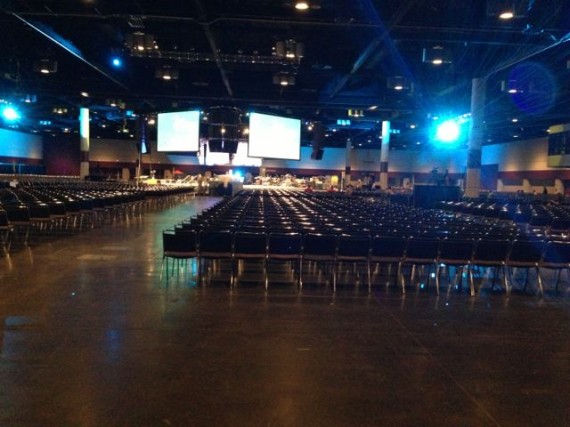 Orange County Convention Center West E room set for 6,000
