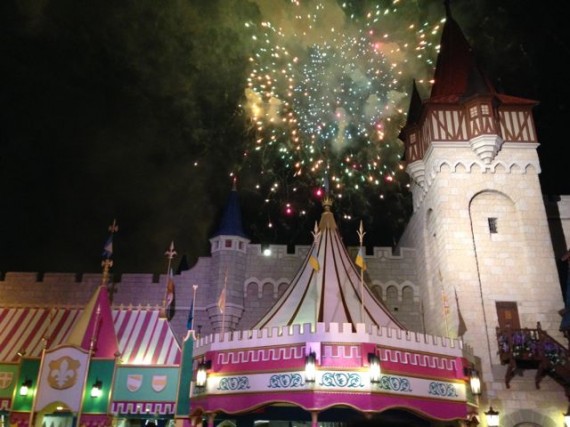 Disney fireworks from Fantasyland