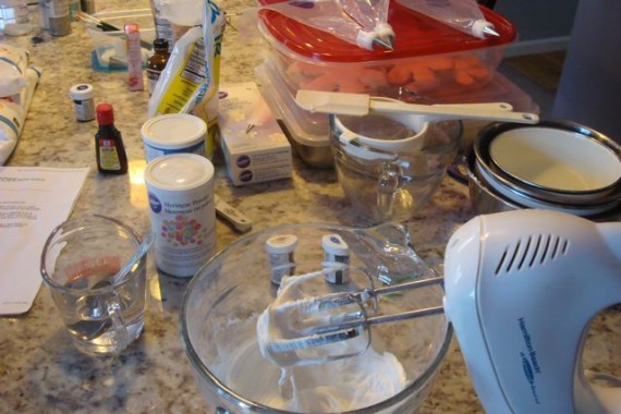 Baking on a kitchen counter top