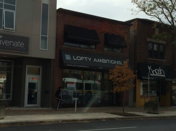 Store front named Lofty Ambitions in Hamilton, ON