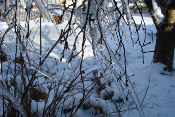 Winter ice on Pennsylvania landscape