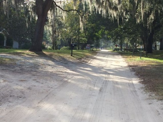 Runner on old Florida dirt road