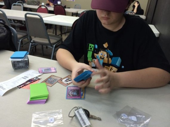 Teen at Yugiho card tournament 
