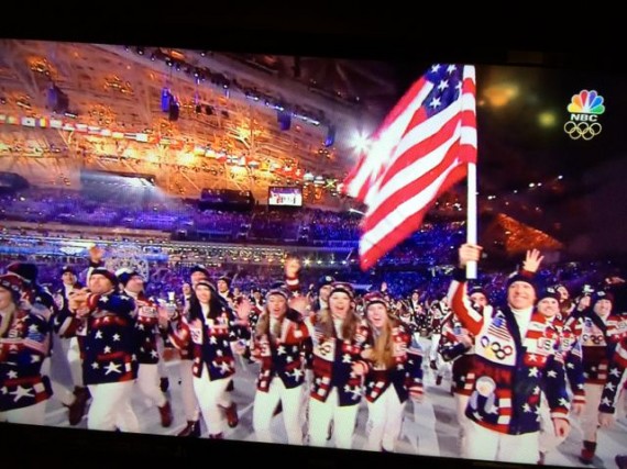 Sochi Olympics opening with Team USA