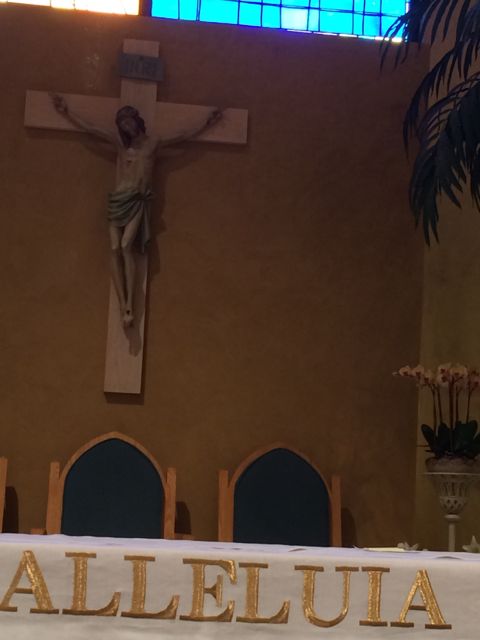 Jesus on the Cross inside Catholic Church