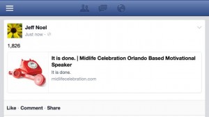 orlando motivational speaker's personal Facebook update