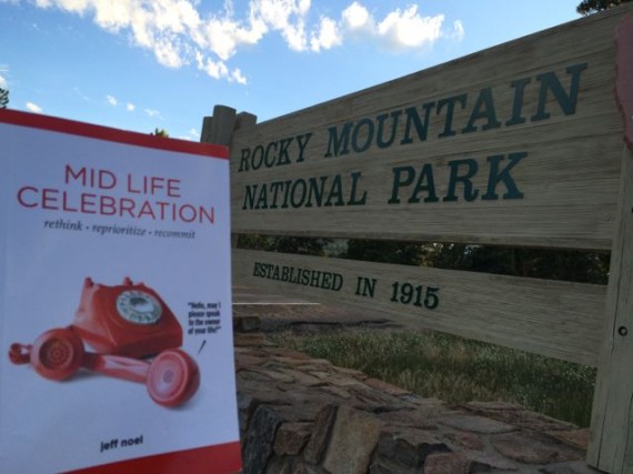 Mid Life Celebration book at Rocky Mountain National Park