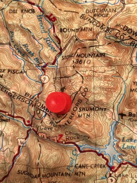 Topographical map of Asheville, NC