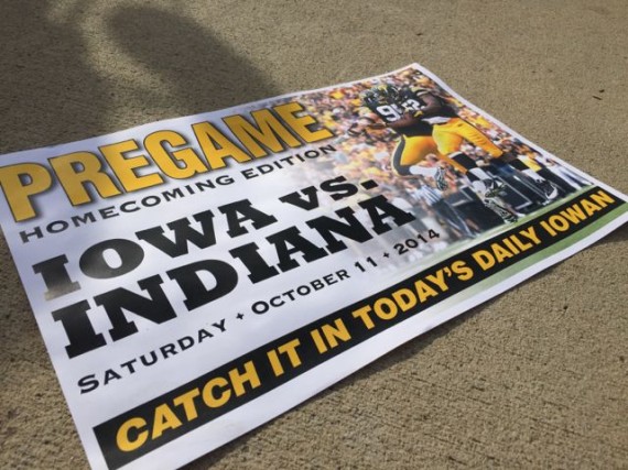 University of Iowa Homecoming 2014 sign