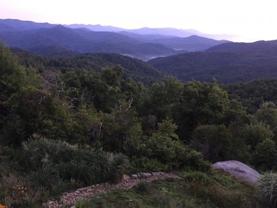 North Carolina mountain top cabin view