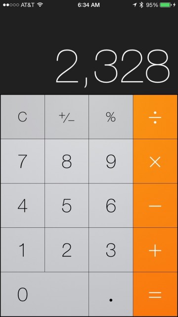 iPhone calculator 