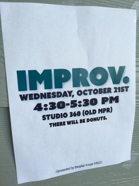 High School Improv event poster