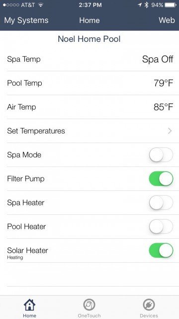 Homeowner swimming pool app