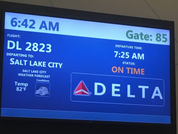 Delta flight info board