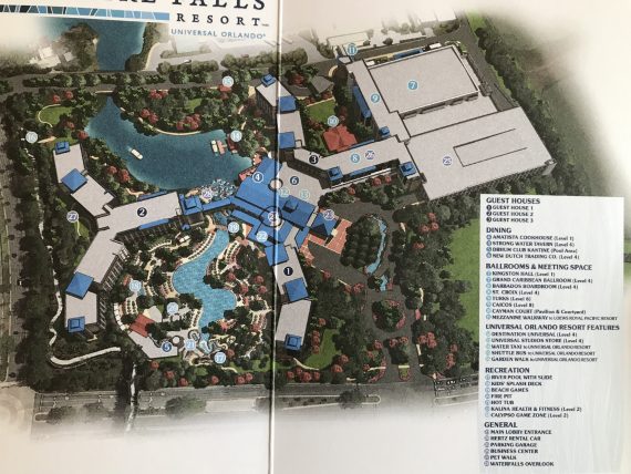 Universal Shappire Falls resort map