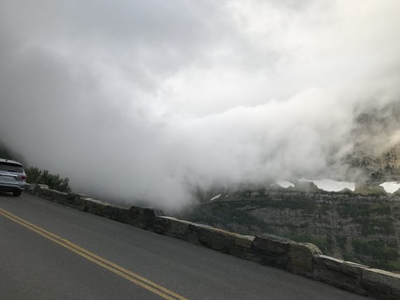 Logan Pass fogged in