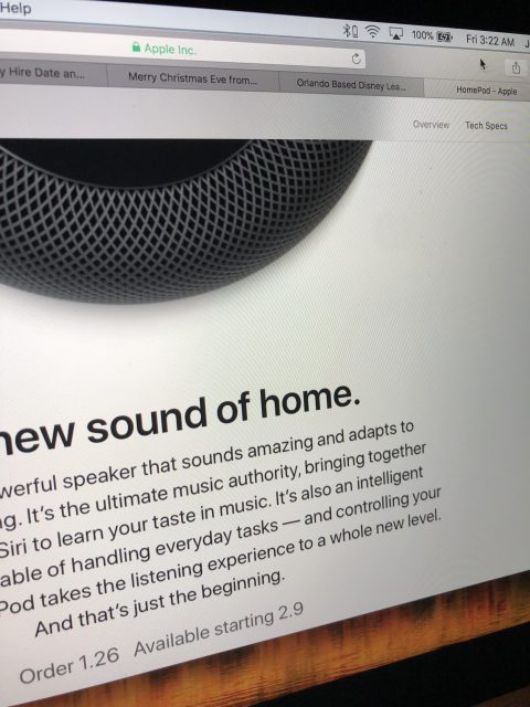 Ordering HomePods