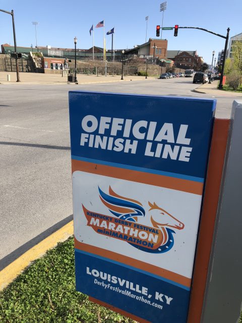 Marathon finish line
