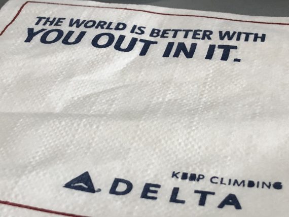 Delta airlines napkin