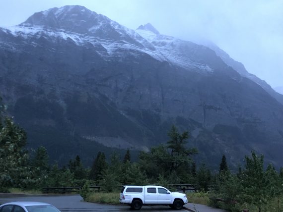 Glacier's first Summer snow 2018