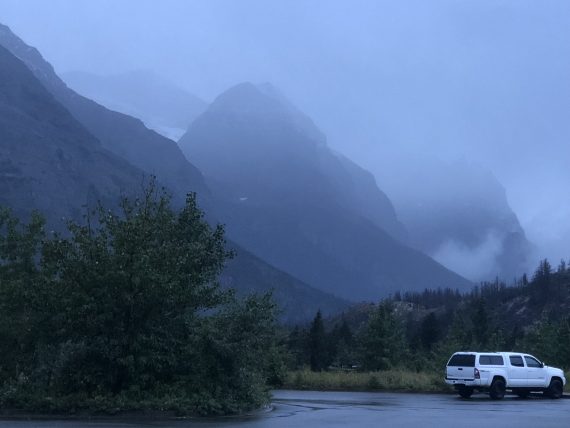 Glacier's first Summer snow 2018