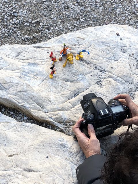 Disney characters at Glacier National Park