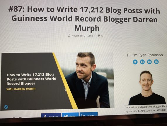 World record blog posts from one author