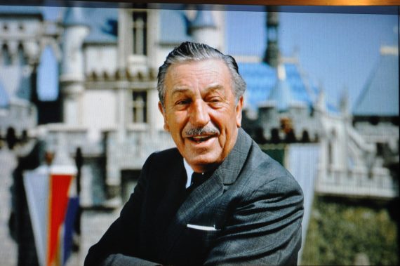 Walt Disney by Sleeping Beauty Castle