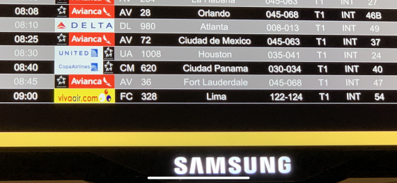 Airport flight schedule
