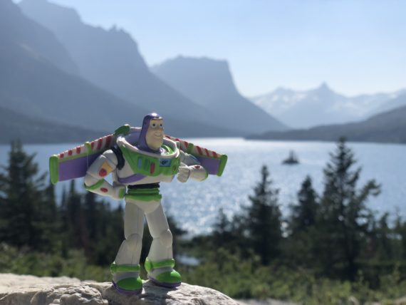 buzz lightyear at St Mary Lake
