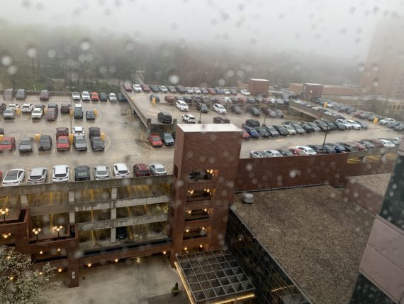 Baltimore Hotel on raining morning