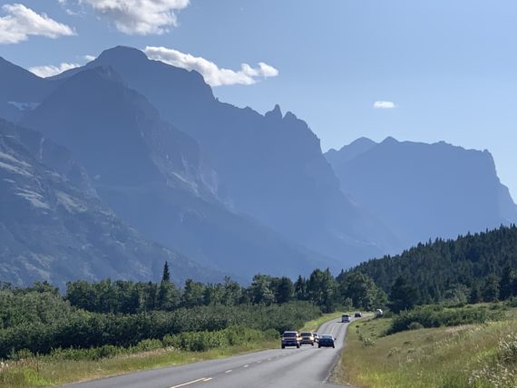 Glacier National Park road