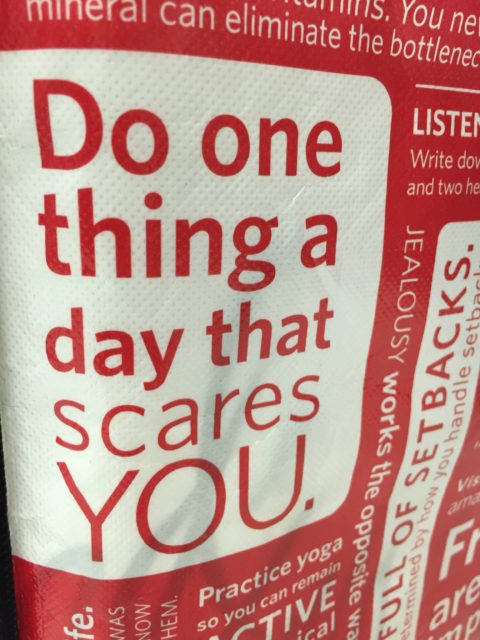 sign saying do something everyday that scares you