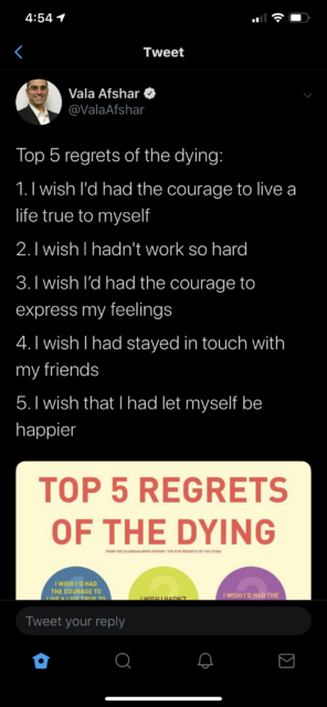 top 5 regrets