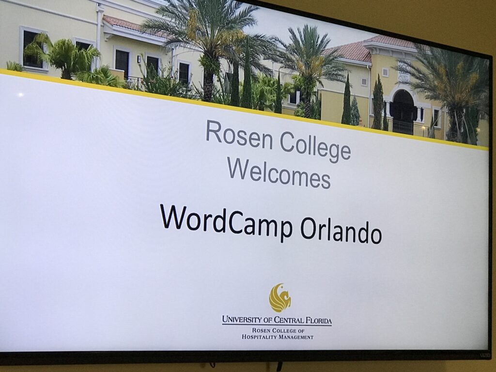 WordCamp Orlando signage