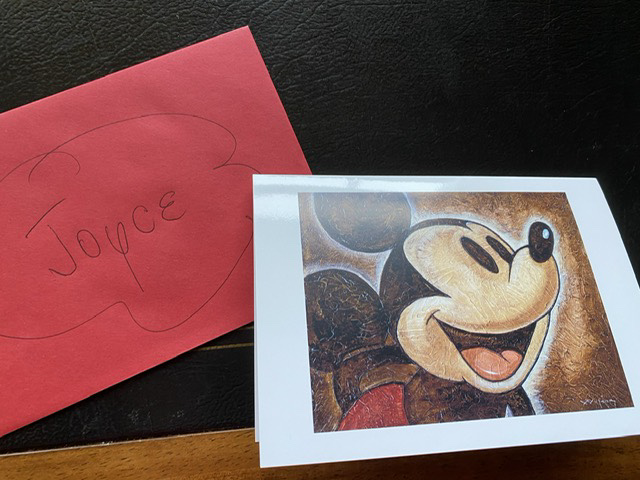 Mickey Mouse note card