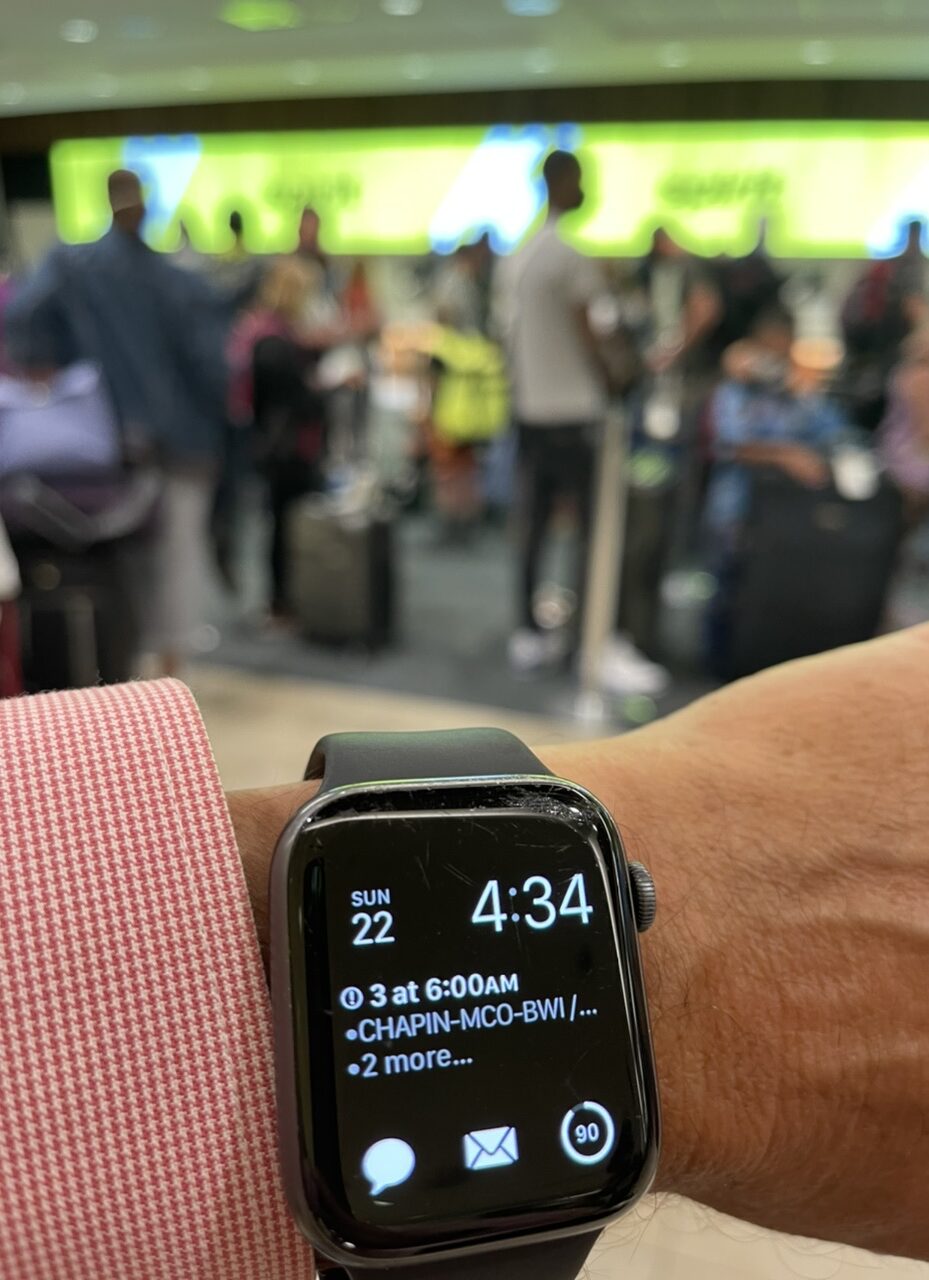 Apple Watch at airport