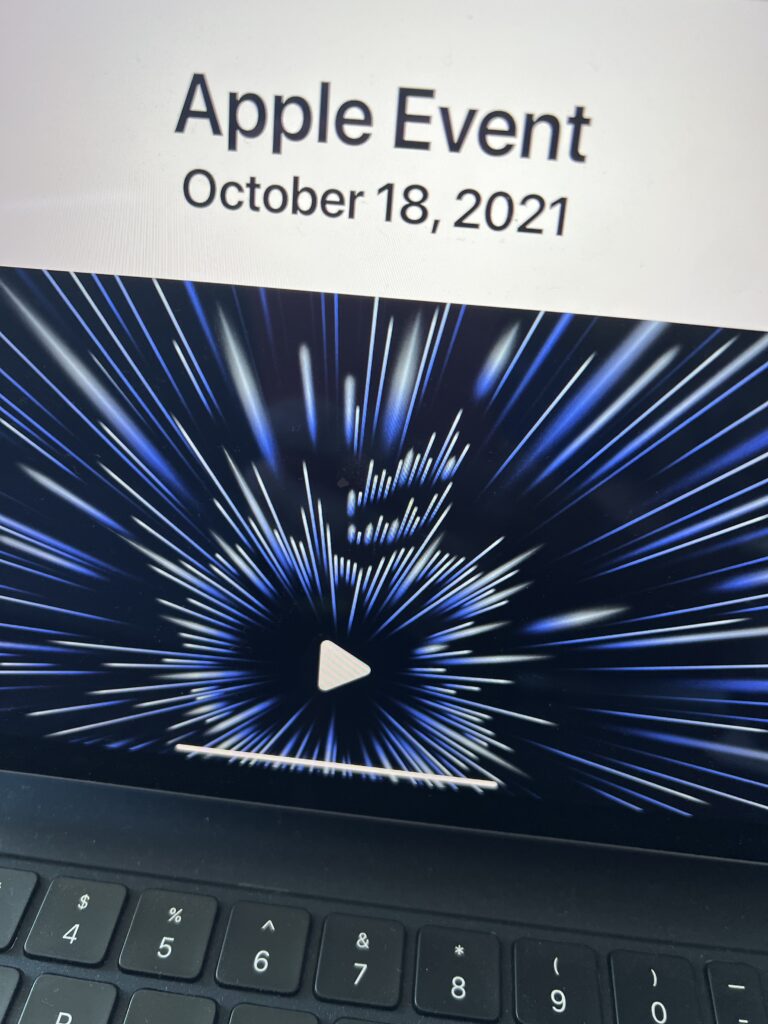Apple event screen shot