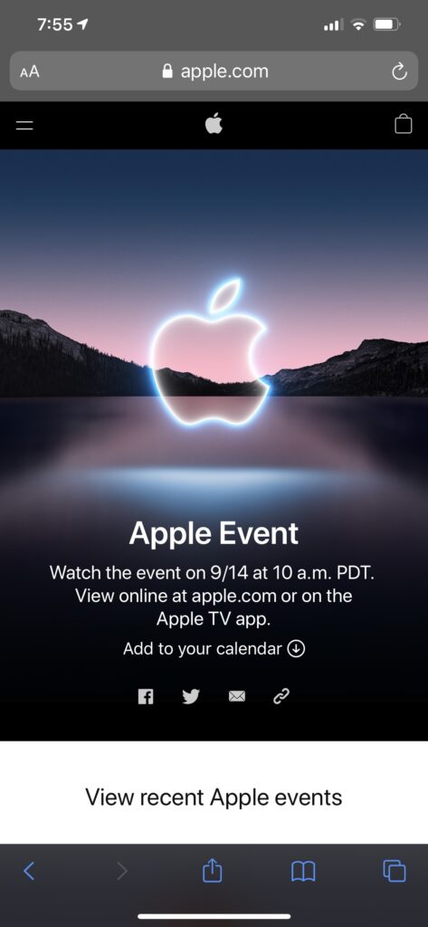Apple event ad