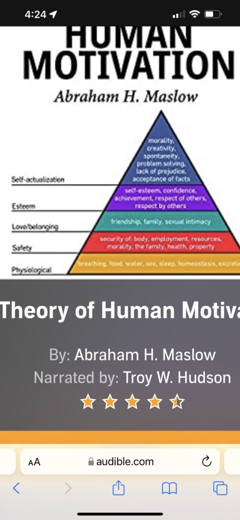 Maslow’s hierarchy 
