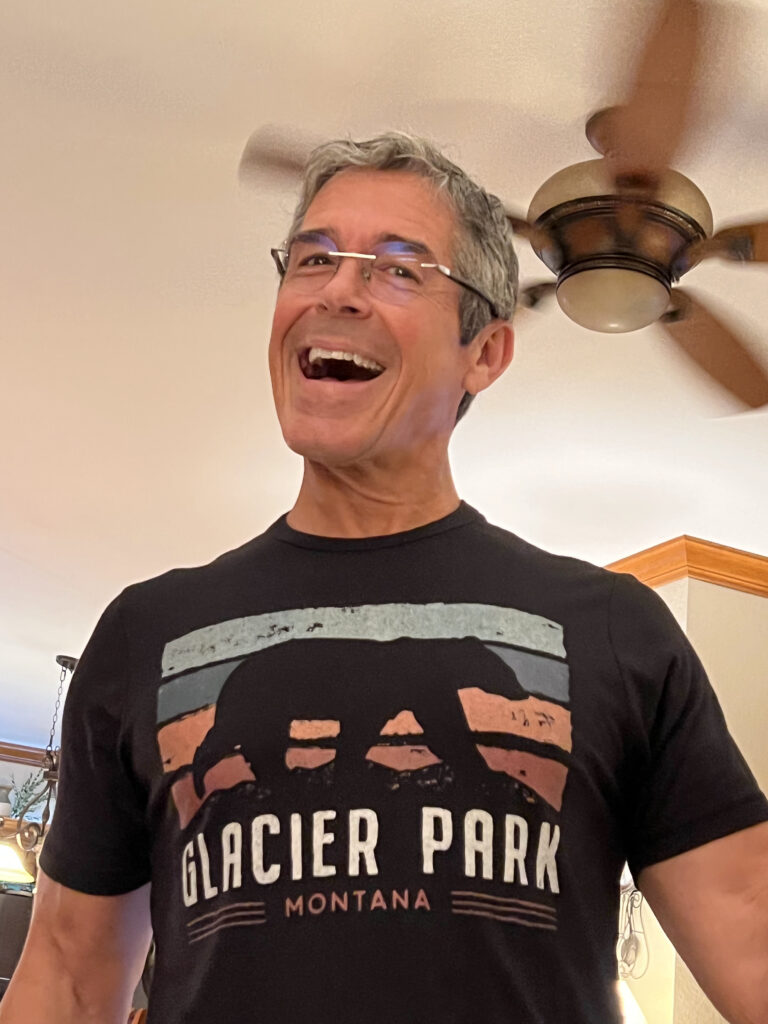 man in Glacier Park t-shirt