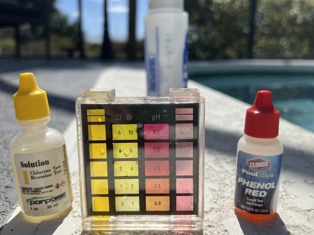 pool water chlorine test kit