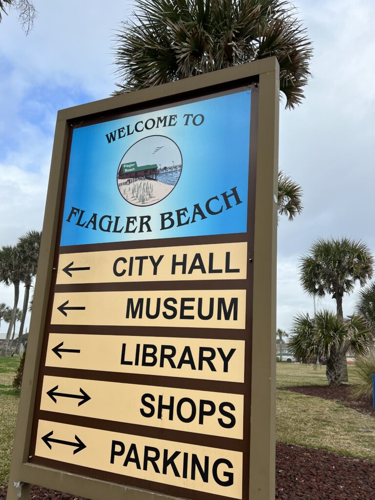 welcome to Flagler Beach sign